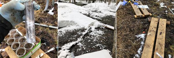 Research site in the snow
